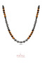 Certified Gray Jasper Stone Capricorn Zodiac Sign Men's Natural Stone Necklace