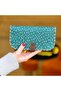 Polar Bear Pattern Large Women's Wallet - Ethnic Retro Bohemian Handmade - 3