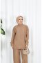 Striped Hair Braided Knitwear Set - 3