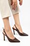 St-1153 Brown Casual Open Back 9 cm Heeled Women's Shoes - 3