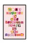 ALAYRA Centiza 12" x 18" - What Happens In The Bathroom, Stays In The Bathroom Canvas Poster Unframed, Pink Preppy Aesthetic Room Decor, Funny Room Decor for Girl, Bathroom Decor45.7X30.5 CM