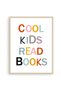 ALAYRA Cool Kids Read Books Poster, 12"x16" Frameless Art Print, Reading Room Decor, Motivational Wall Art for Classroom, Kids Room40X30 CM
