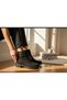 So Black Stylish and Comfortable Women's Boots with Buckle Detail