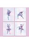 ALAYRA Wall Art Ballet Wall Décor Prints Posters for Room Aesthetic Modern Elegant Ballet Dancer Ballerina Gift Dance Artwork for Bedroom Living Room Girls Room, Set of 4 Unframed20.32X25.4 CM