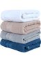 New Bright Silk Bath Towel Set of 4 – White, Grey, Camel & Blue – Soft, Luxurious, Hi