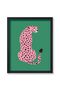 ALAYRA Poster Master Cheetah Poster - Pink Cheetah Print - Leopard Art - Pop Art - Gift for Men, Women & Animal Lover - Minimal Decor for Bedroom, Living Room, Kid's Room or35.6X27.9 CM