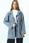 Gray Shirt Collar Pocket Detailed Drawstring Buttoned Cardigan Vs01067 - 2