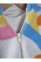 Baby Girl Pastel Patterned Plush Top and Bottom Tracksuit Set - 4
