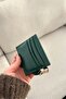 Solid Color Bow Detailed Shiny Faux Leather Card Holder - 3