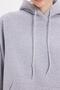 Women's Relax Fit Comfortable Cut Cotton Hooded Kangaroo Pocket Gray Sweatshirt - 6