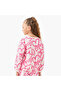 Floral Print Pullover with Crew Neck - 3