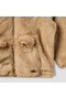 Faux Fur Textured Jacket with Hood and Long Sleeves - 4