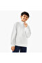 Solid High Neck Sweatshirt with Zip Closure
