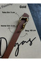 Keep Patterned Women's Gold Buckle Belt Jacket Belt Dress Belt Trouser Belt - 4