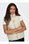 Women's Inflatable Mock Neck Beige Vest - 15234210 - 2
