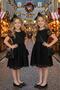 Girl's Lace Embroidered Lined Glitter Black Evening Dress - 5