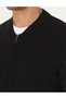 Black Slim Fit Zippered Knitwear Cardigan 50317333-Vr046 - 7