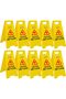Wet Floor Sign - Double-Sided Folding A-Frame, English & Arabic (10)