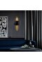 Black Metal Sconce with Tufts E27 Wall Lighting 35X22X75 cm Living Room - 5