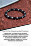 Faceted Black Tourmaline & Hematite Bracelet - 7
