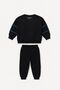 Unisex Kids Black Blue Striped Sweatshirt Jogger Tracksuit Set - 3