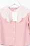 Girl's Long Sleeve Shirt with Embroidered Collar - 2