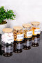 20 Types of Labeled 4-Piece 500 ml Bamboo Lid Nut Bowl Snack Jar Nut Jar - 4
