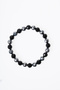 Faceted Black Tourmaline & Hematite Bracelet - 6
