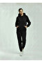 Women's Black 3 Thread Tracksuit Set with Kangaroo Pocket Soft Textured O Oversized Comfortable Fit - 7