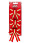 Christmas Decorative Bow Red Velvet Gold Line 46cm