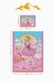 Princess Themed Velvet Fabric Children's Bedspread Set (2 Pieces) Tky0032 - 3