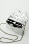 Women's Chain Crocodile (Crocodile Skin) Patterned Evening Dress Hand and Shoulder Bag - 2