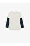 Crew Neck Printed Gray Boys' Long Sleeve T-Shirt 6Wkb10379Tk - 2