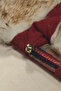 Christmas Decorative Stocking 3D Red Checkered Santa Claus Fur Hat 35 cm - 4