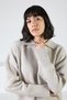 A.Beige Long Sleeve Relaxed Fit Polo Neck Cashmere Women's Knitwear Sweater - 2