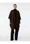 Long Oversized Knitwear Poncho with Pockets - 2