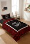 My Love Written Velvet Fabric Quilted Single Bedspread Set (2 Pieces) Tky0044