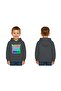 Unisex Smile Printed Children's Swaetshirt Hooded 3 Thread Raster