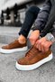 Yg169 Thorn Men's Casual Lace-Up Leather Sports Sneaker Shoes Cbt - Tan - 4