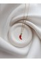 Steel Chain Red Pepper Necklace - Red Pepper Themed Necklace - Steel Chain Necklace - 2