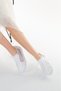 Women's White Low-Heeled Very Comfortable Wedding Dress Sports Evening Dress Shoes - 4