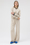 Women's Crew Neck O Fabric Beige Sweatshirt - 5