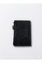 Silvery Black Color Zipper Closure Women's Card Holder with Wallet Section (Shipped in Box) - 3