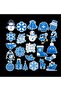 Winter & New Year Themed Sticker Set – Snow, Penguin, Snowman |   22X30 cm