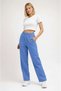Women's Mid-High Waist Pipe Leg Cotton Pocketed Elastic Sports Stylish Sweatpants
