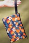 Hand Bag Travel Cosmetic Phone Tablet Bag with Water Repellent Fabric Colorful Digital B Printed 23X16Cm
