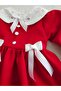 Red Bow Detailed Dress - 3