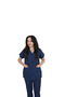 D/115 Gray Bat-Sleeve Unisex Doctor Nurse Student Lycra Fabric Scrubs Set - 2