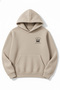 Oversized Unisex Typewriter Printed Hooded Sweatshirt