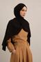 Lyocell Shawl - Match Pattern - Aly3-01 - Black - 4